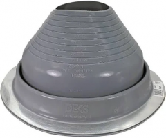 DEKS #7 Round 6"-11" Pipe Flashing Hi Temp Gray