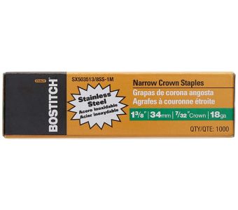 Bostitch Narrow Crown Stainless Steel Staples (1000)