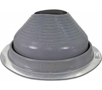 DEKS #7 Round 6"-11" Pipe Flashing Hi Temp Gray